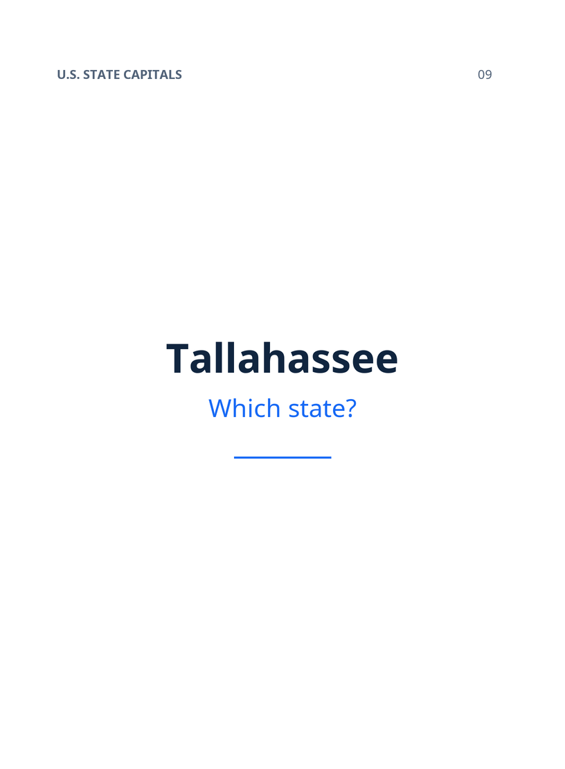 Tallahassee — Which state?
