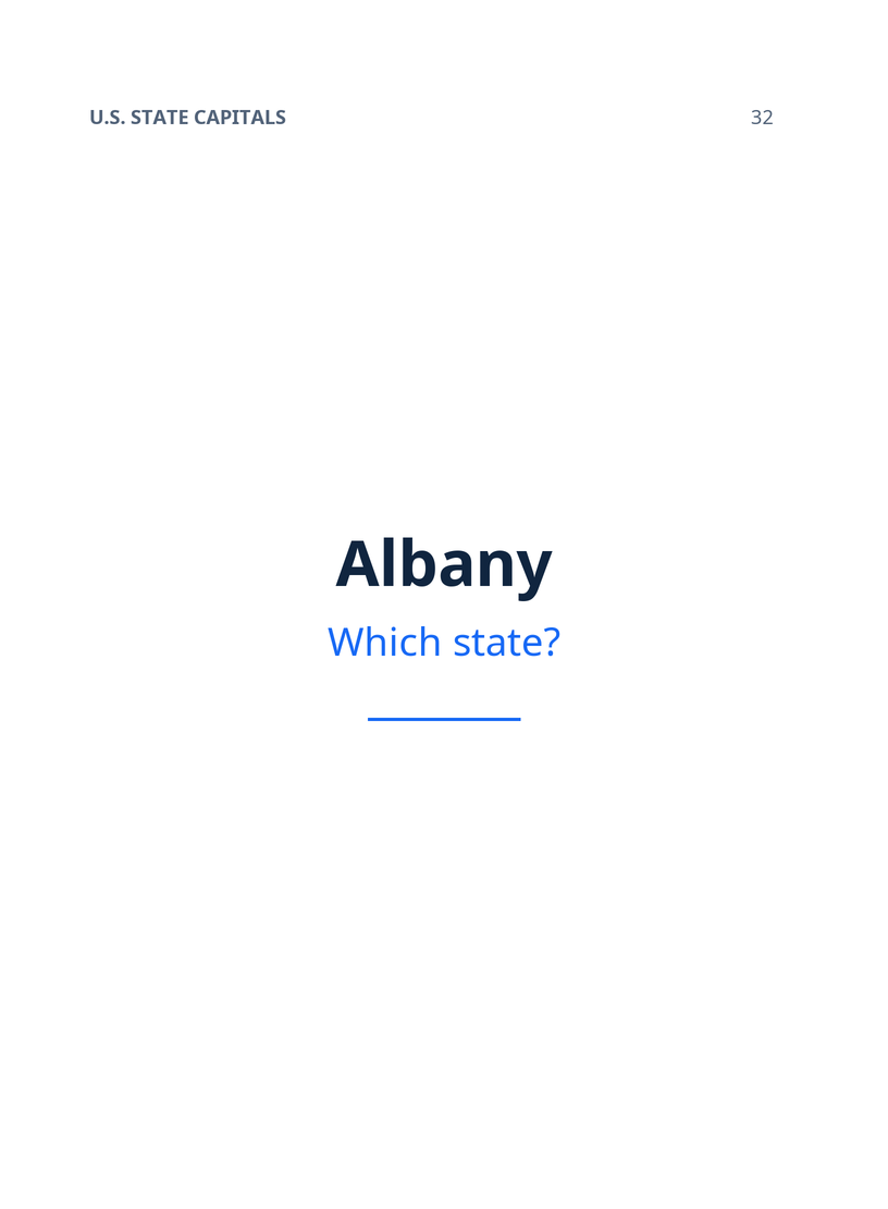 Actual Albany capital side. Which state?